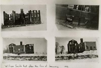 William Smith Hall after the fire of January 1916