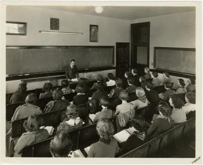Students attending a lecture