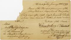 Schuylkill and Susquehanna Navigation Company receipt