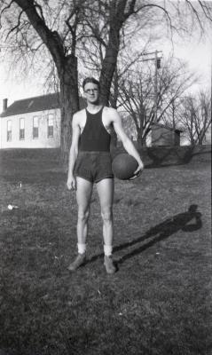 William Barger Usilton, III, center on the basketball team, class of 1929