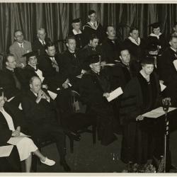 Eleanor Roosevelt giving the commencement address