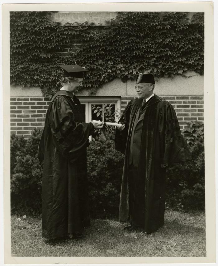 Anna Eleanor Roosevelt with her honorary degree