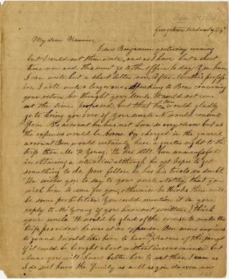  J.R. Compton letter to Anna M. Young at Eastern Neck, Maryland