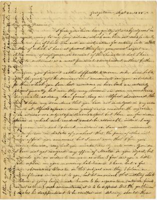  J.R. Compton, at Georgetown, letter to Anna M. Young at Prince George's County, Maryland