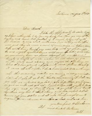 Letter to Joseph Burchinal from Frank Lockerman