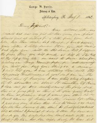 Letter to Joseph Burchinal from an unnamed friend