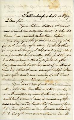 Letter to Joseph Burchinal from Jonathan Bintton