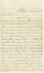 Letter to Joseph Burchinal from Reverend J.S. Cook