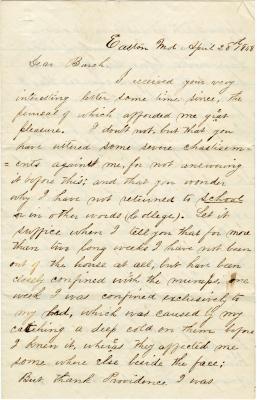Letter to Joseph Burchinal from Louis Shephard