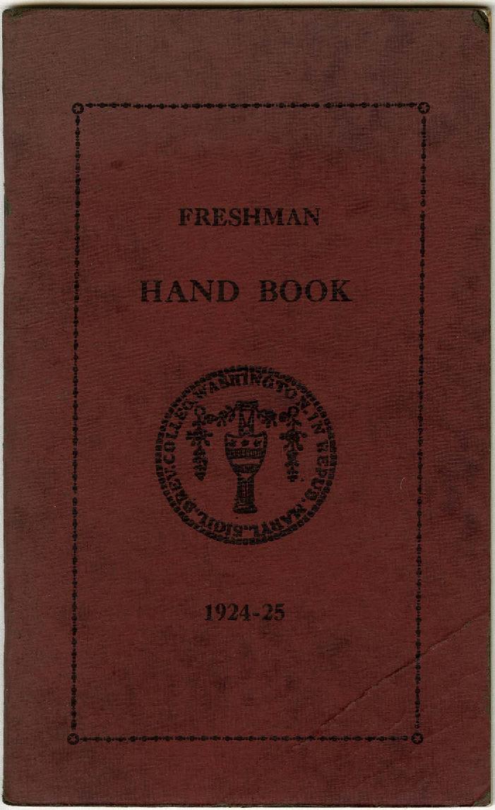 Washington College Freshman Hand Book, 1924-1925