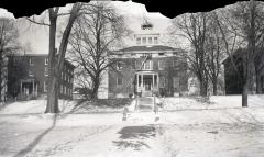 Hill Dorms in the snow