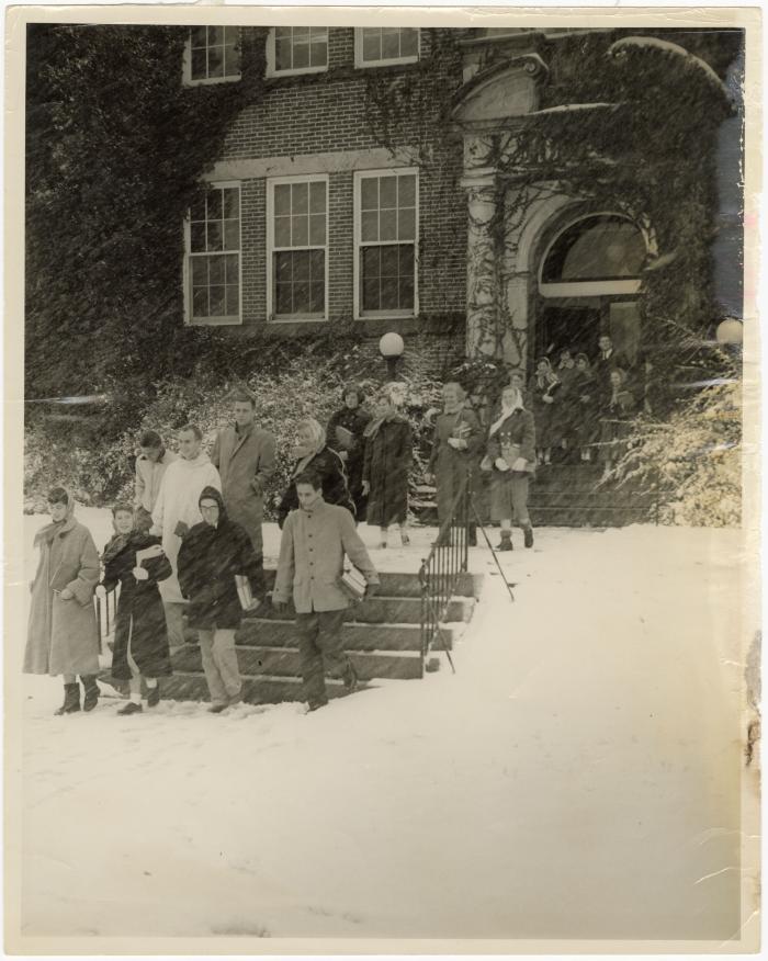 Students leaving William Smith Hall