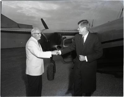 John F. Kennedy, arrives in Chestertown
