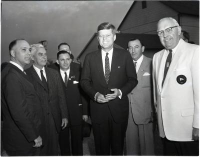 John F. Kennedy and supporters