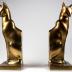 Brass cat bookends