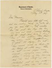 W. Carlton Gorsuch letter to his mother, May 9, 1927
