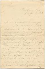 Nannie DeCoursey letter to Anna M. Willson