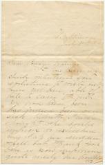 Nannie DeCoursey letter to Anna M. Willson