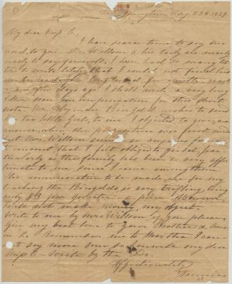 Anna M. Young, at Trumpington, letter to J.R. Compton