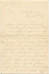 Nannie DeCoursey letter to Anna M. Willson