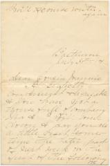 Nannie DeCoursey letter to Anna M. Willson