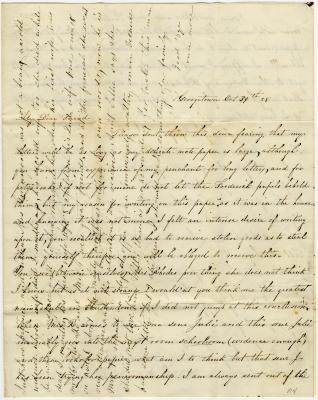 Jennie Davidson, at Georgetown, letter to Anna M. Willson