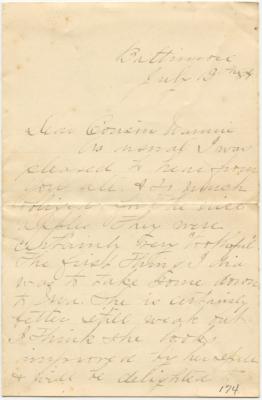 Nannie DeCoursey letter to Anna M. Willson