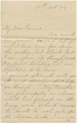 Jennie Deeth letter to Anna M. Willson