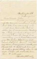 Walter F. Deeth, at Washington D.C., letter to Anne Willson