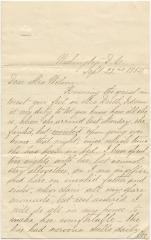 Jeannie Hoffar, at Washington D.C., letter to Anna M. Willson