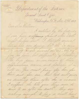 Jeannie Hoffar letter to Anna M. Willson