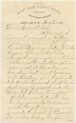 Bennett Willson letter to Anna M. Willson