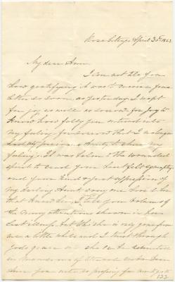 L. P. H. Watkins, at Baltimore, letter to Anna M. Willson, at Rock Hall, MD