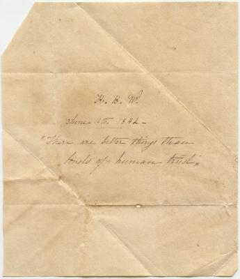Richard B. Willson note to Anna M. Young