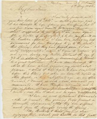 John W. Wederstrandt, at New Orleans, letter to T. B. Willson 