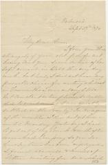 L. P. H. Watkins, at Millersville, MD, letter to Anna M. Willson