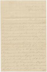 L. P. H. Watkins, at Baltimore, letter to Anna M. Willson