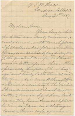 L. P. H. Watkins, at Talbot County, MD, letter to Anna M. Willson