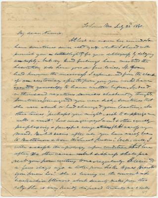 Alonzo W. Manning letter to Anna M. Young