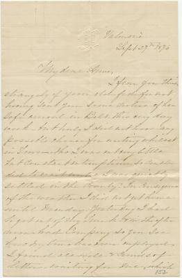 L. P. H. Watkins, at Millersville, MD, letter to Anna M. Willson