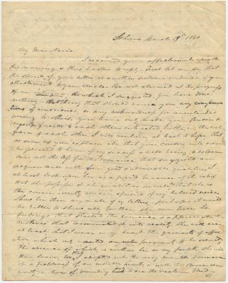 Alonzo W. Manning letter to Anna M. Young