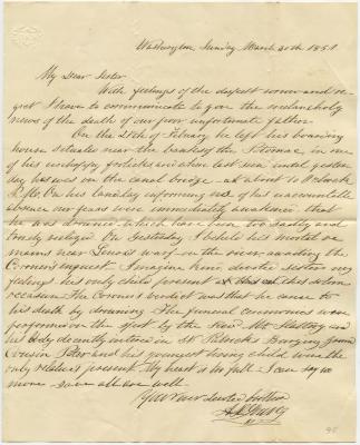 Alexander Young letter to Anna Martha Willson