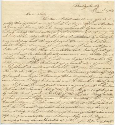 Alexander Young letter to Anna Martha Willson