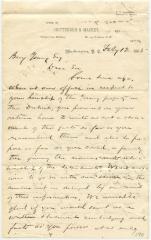 Letter from the law offices of Crittenden & Mackey in Washington, D.C. to Benjamin Young