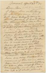 Mr. Washington A. Young letter to Benjamin Young