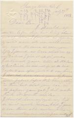 Wilfred Young, at Georgetown, D.C., letter to Benjamin Young