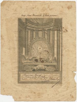 Benjamin Young communion certificate from St. Mary's College