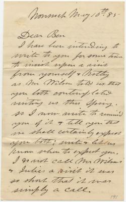 Letters to Benjamin Young from Washington A. Young and Isadora T. Young