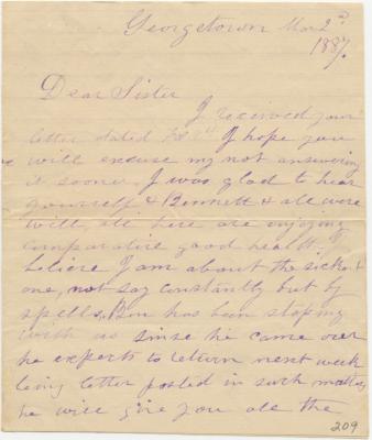 Wilfred Young letter to Anna M. Willson