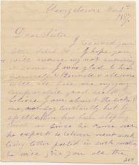 Wilfred Young letter to Anna M. Willson